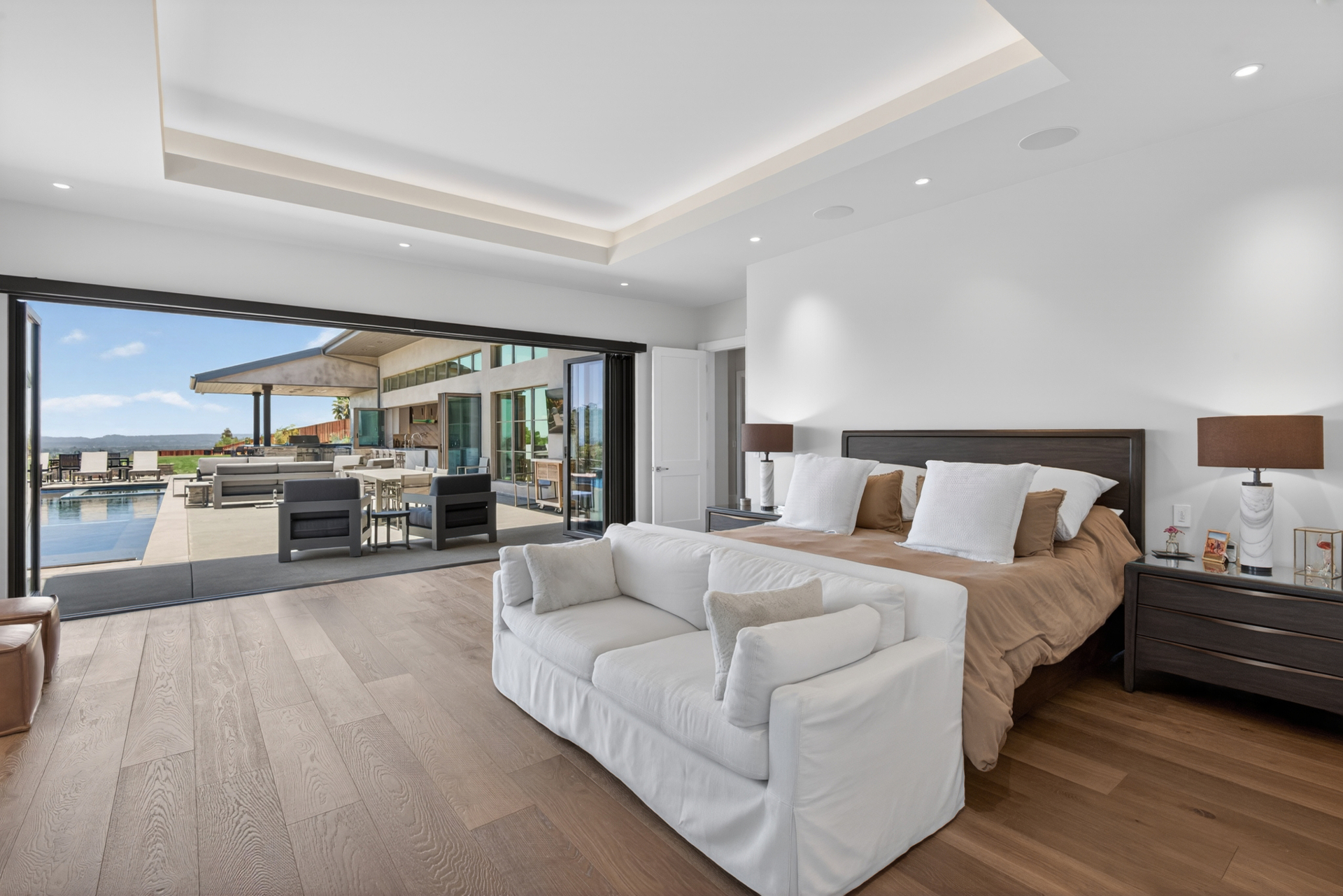 Quietwater Ridge primary suite opening to the patio